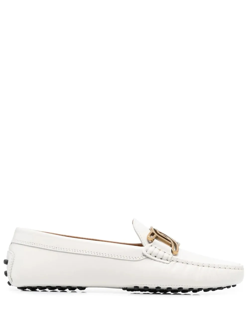 Tod's chain-link Detail Loafers | White | FARFETCH UK | Farfetch Global