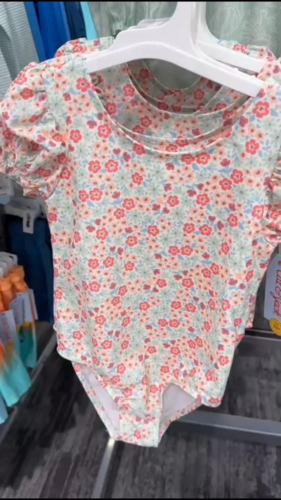 A sweet toddler one-piece top featuring a soft pastel floral print with puff sleeves and a comfortable leotard-style fit.

#LTKBaby