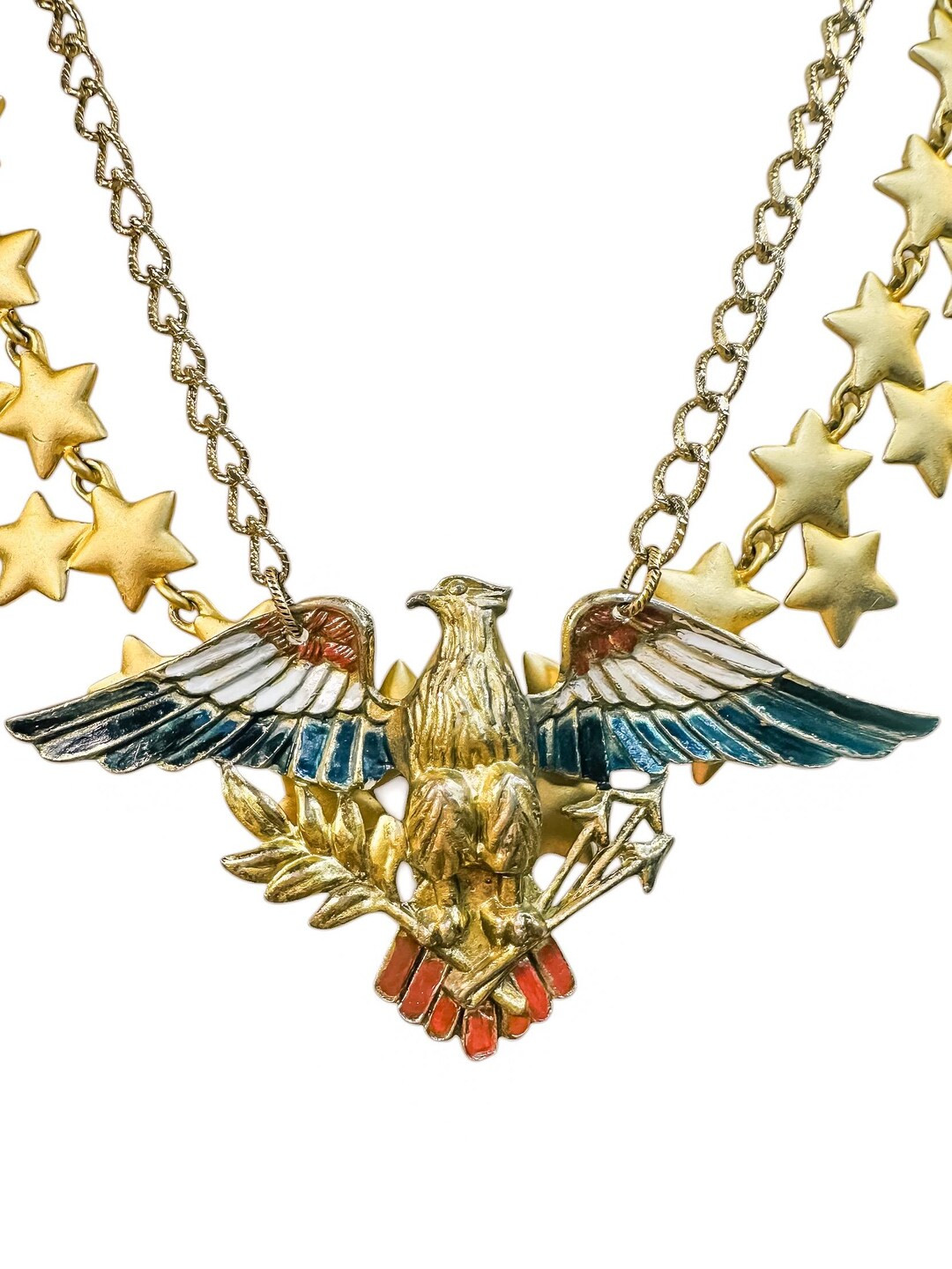The Vanguard | 1940s Coro Eagle Necklace | Vintage Star Statement | Americana Collector Piece | Etsy (US)