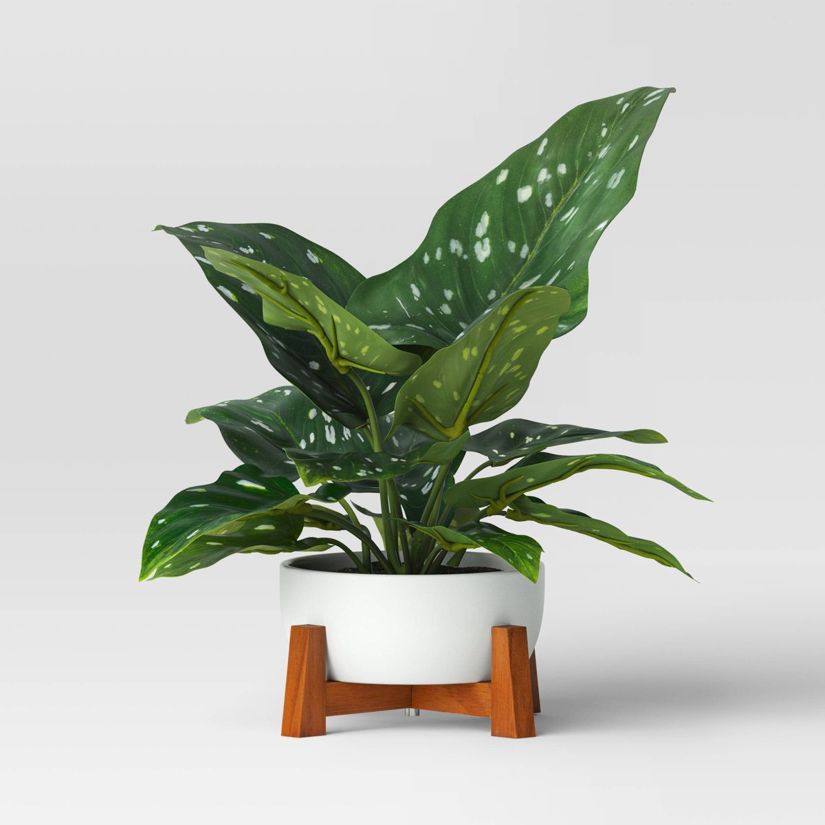 Artificial Calla Lily Leaf in Wood Planter - Threshold™ | Target