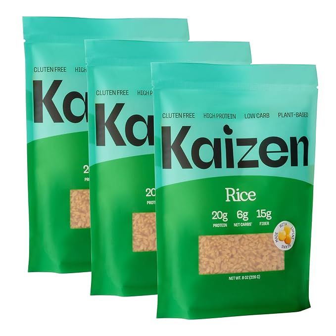 Kaizen Low Carb Keto Rice - Gluten-Free, High Protein (20g), Keto Friendly, Plant Based, Made wit... | Amazon (US)