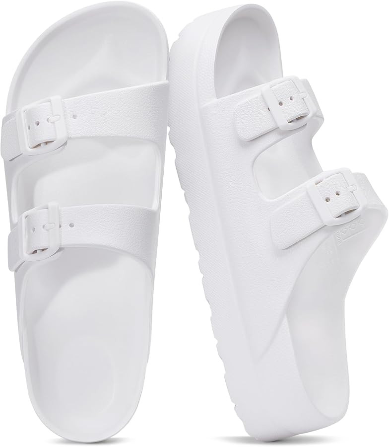 shevalues Women\u2019s Platform Sandals with Arch Support, Lightweight Cloud Slides with Adjustab... | Amazon (US)
