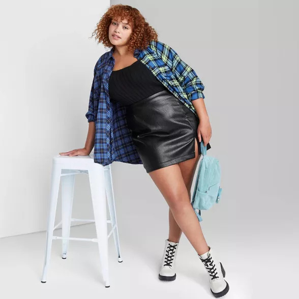 Women's High-Rise Notch Front Mini Skirt - Wild Fable™ | Target