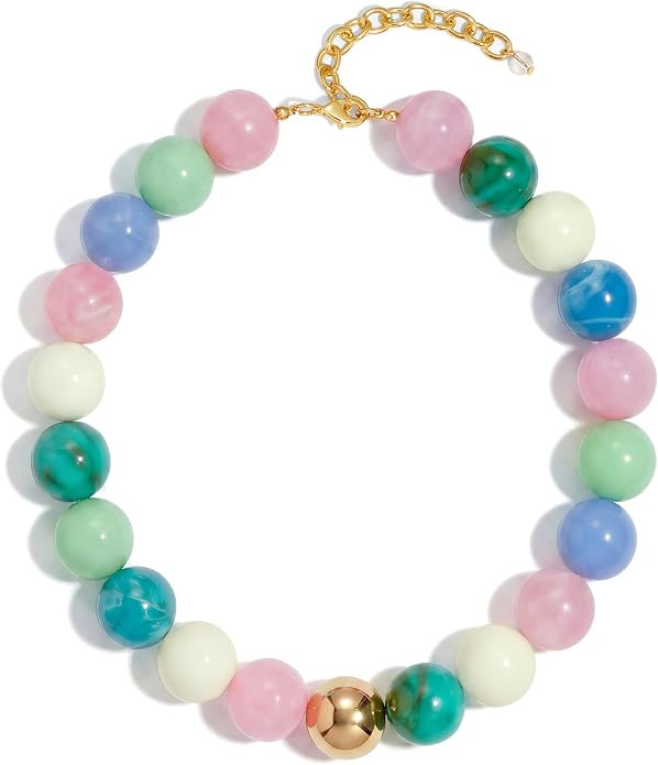 LILIE&WHITE Colorful Chunky Bead Necklaces For Women Trendy Boho Collar Statement Necklace Choker... | Amazon (US)