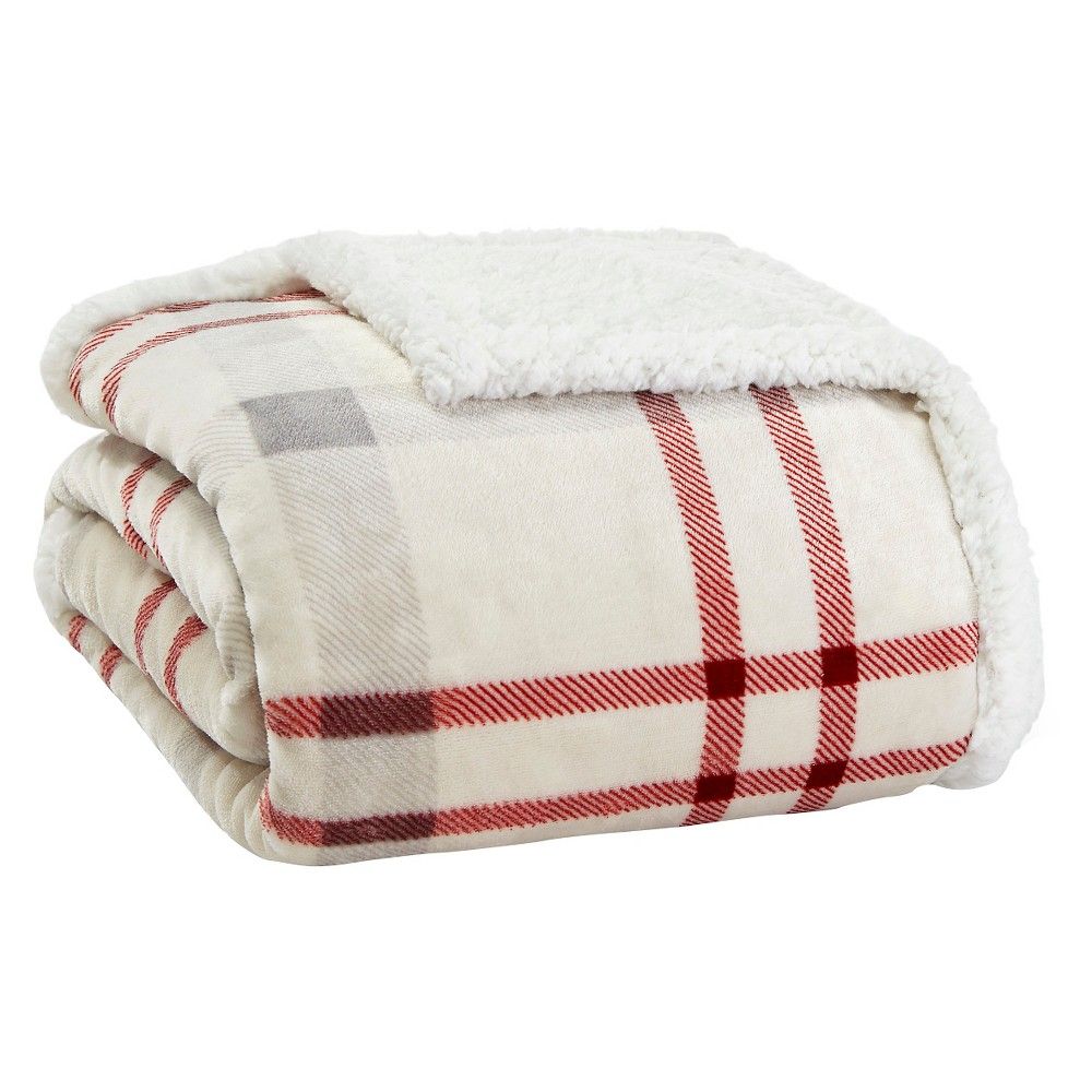 Newcastle Sherpa Throw Chrome - (50""x60"") - Eddie Bauer , Silver | Target