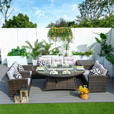 Austwell 5-Person Outdoor Seating Group With Cushions | Wayfair North America