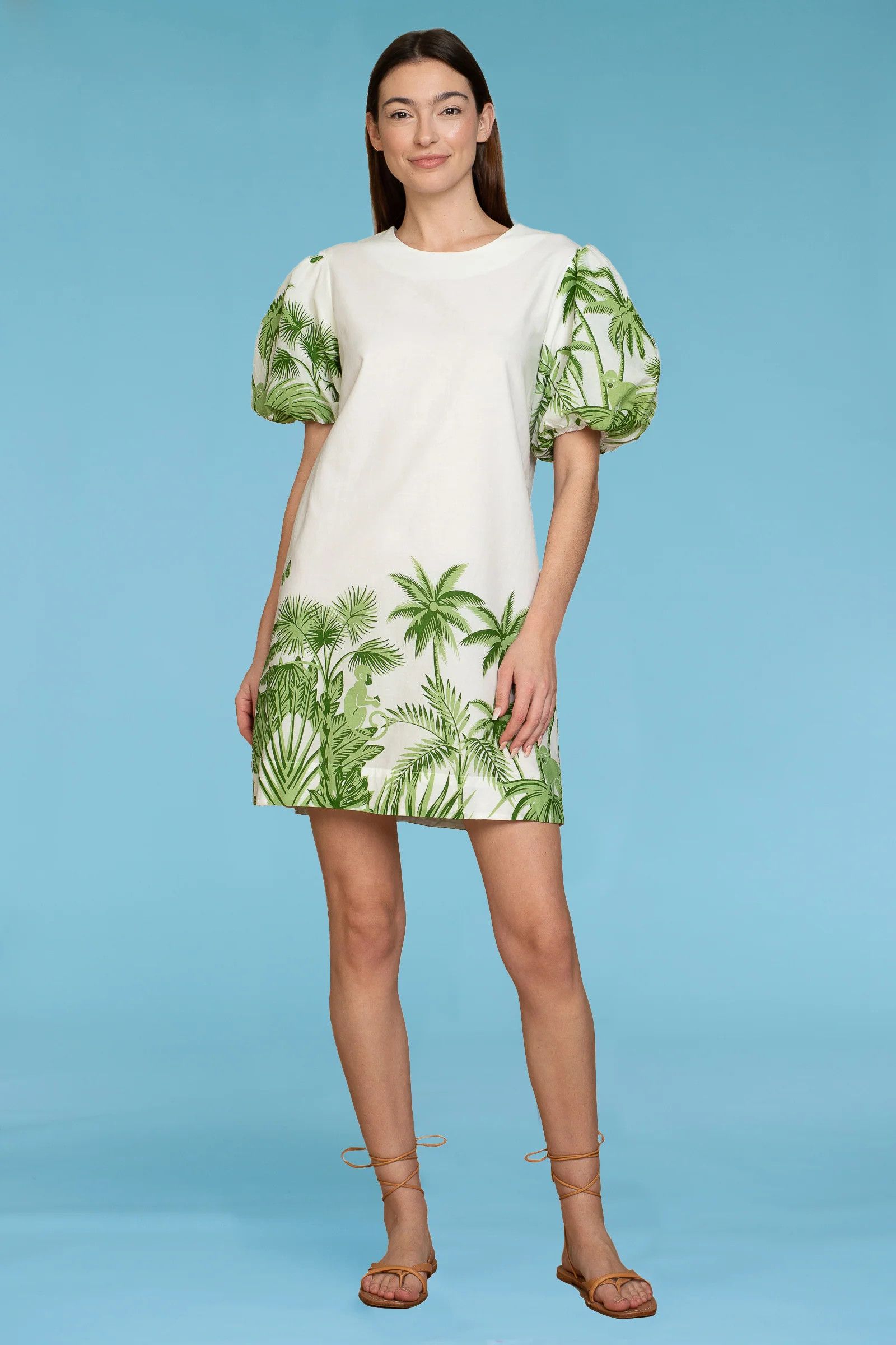 Louisa Dress in Jungle Agave | Olivia James The Label