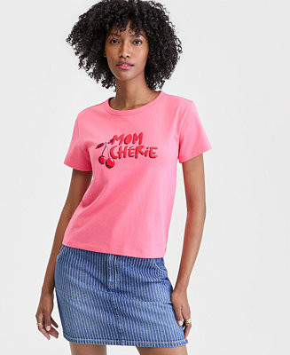 On 34th Women's Cotton Mom Cherié Graphic Tee, Macy's Exclusive - Macy's | Macy's