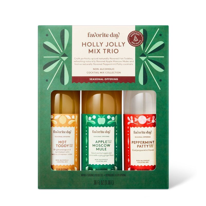 Holly Jolly Mixer Trio - Hot Toddy, Apple Moscow Mule and Peppermint Patty Non-Alcoholic Cocktail... | Target