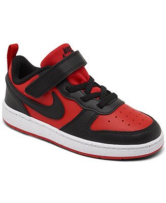 Nike Toddler Kids Court Borough Low Recraft Adjustable Strap Casual Sneakers from Finish Line - M... | Macy's