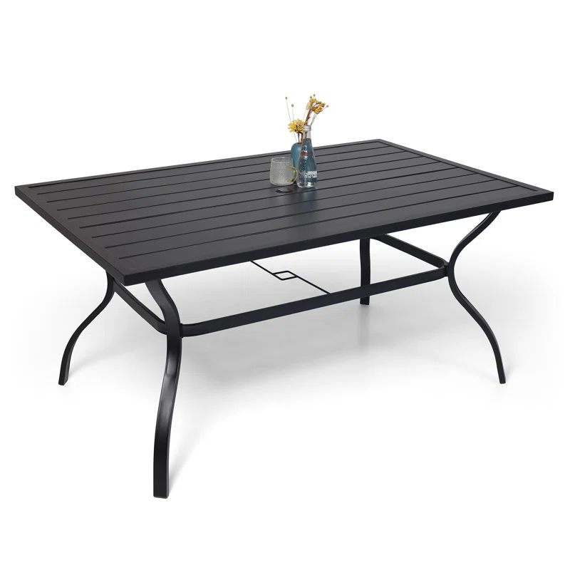 Saraiah Rectangular 60'' L x 38'' W Outdoor Dining Table | Wayfair North America