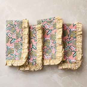 Vine Floral Cotton Napkins | West Elm (US)