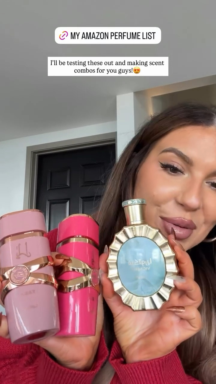 Testing out three affordable perfumes on Amazon that feel luxurious, long-lasting, and completely irresistible. The blue fragrance makes you smell like you just walked into a high-end hotel — smooth, elegant, and sophisticated. The hot-pink scent is juicy, candy-like, and playful — perfect for anyone who loves sweet gourmand fragrances with a fruity twist. Meanwhile, the light-pink perfume brings rich, sweet-gourmand notes that are romantic, soft, and utterly delicious. All three are budget-friendly with amazing staying power, making them ideal for everyday wear — if you want to feel luxe without breaking the bank!