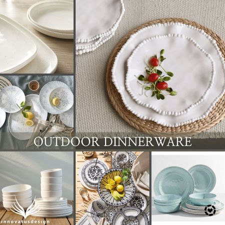 Use an outdoor dinnerware set to ensure durability and to add a fun decorative touch to your outdoor dining set up! We love the scalloped set!

#LTKfamily #LTKhome #LTKSeasonal
