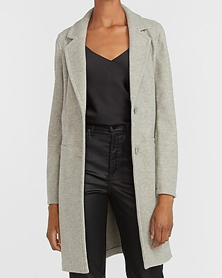 Two Button Knit Car Coat | Express