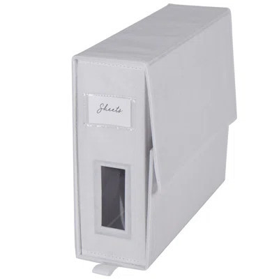 Ebern Designs Foldable Linen Closet Organizer in White | Wayfair North America