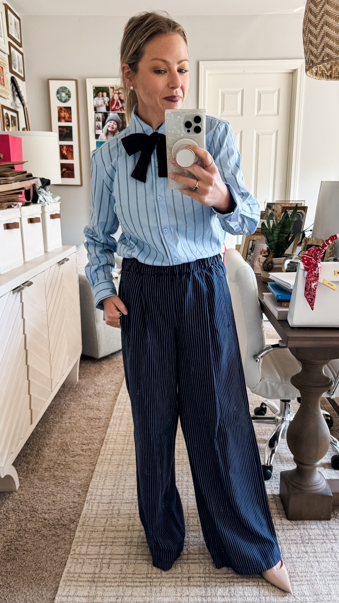 Obsessed is an understatement. Kinda feeling like I need to go back to get the pink version of this @Walmart tie top, too… ATTs (wearing an XS)

#LTKPetite #LTKOver40 #LTKWorkwear