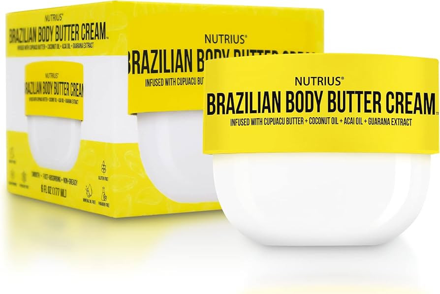 Nutrius Brazilian Body Butter Cream, 6 FL OZ | Amazon (US)