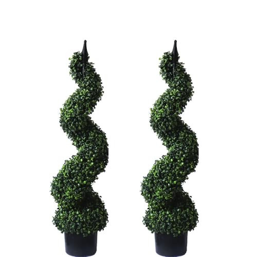 ALL SEASON GREEN 36" Topiary Trees Artificial Outdoor Boxwood Plants Set of 2 for Porch Decor | Amazon (US)