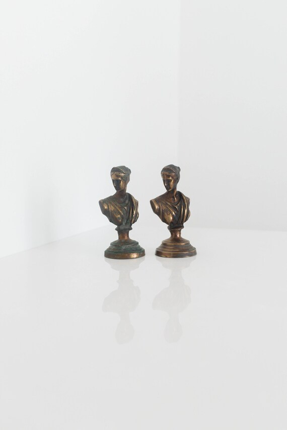 Set of 2 Vintage Brass Diana Bust Bookends  Vintage Artemis - Etsy | Etsy (US)