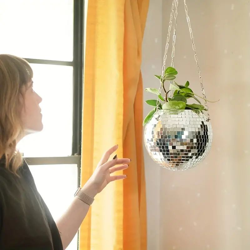Transform Your Home with a Sparkling Disco Ball Flower Pot Ornament! | Temu Affiliate Program