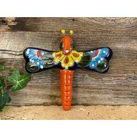 Talavera Dragonfly Colorful Hand Painted Mexican Art Folk | Etsy (US)