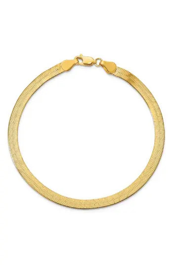 Queen Jewels Herringbone Chain Necklace in Gold at Nordstrom Rack, Size 20 | Nordstrom Rack