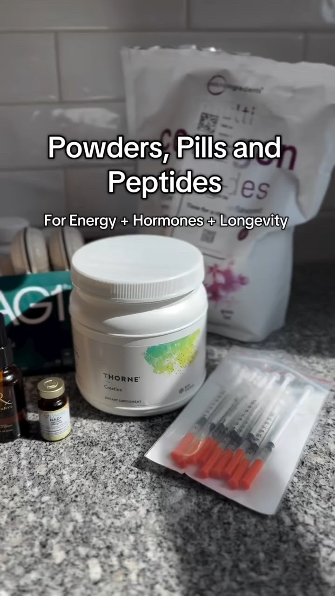 Yes I’m that girl with a supplement drawer 🙃

This is my current supplement routine to focus on women’s health, wellness, longevity, hormonal balance, energy, and hair health. I’m not a doctor, but this is what works for me currently. 

Comment “stack” and I’ll send you a link with everything and why I take them (insta cut me off for my caption being too long). 

@drinkag1 @physicianschoice @thornehealth @xtresse_ @xtresse_dfw @biotemedical @sportsresearch @aurowellness @pureencapsulations 
#dailysupplements #supplementsforwomen #peptides #wellnessroutine #hormonehealth

#LTKActive #LTKBeauty #LTKOver40
