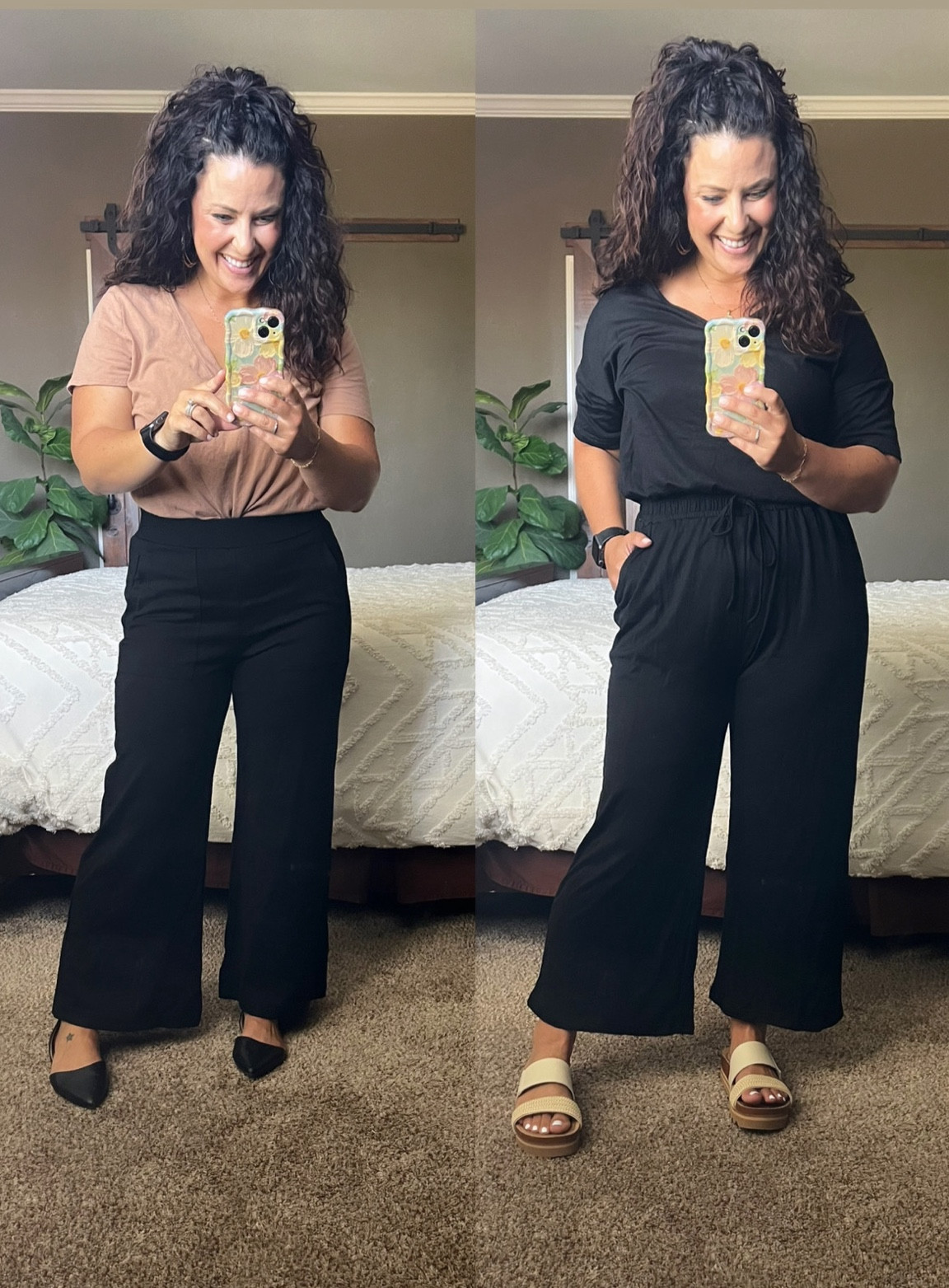 Now that it’s August I’ll start talking about back to school teacher work wear! I added this super comfy jumpsuit that runs tts and my pull on yoga pants to my wardrobe. My platform sandals and pointed toe flats are both memory foam and super comfy. Best part is both are petite friendly. I’m 5’2” and wearing a small in both. 



#LTKBacktoSchool #LTKWorkwear #LTKOver40