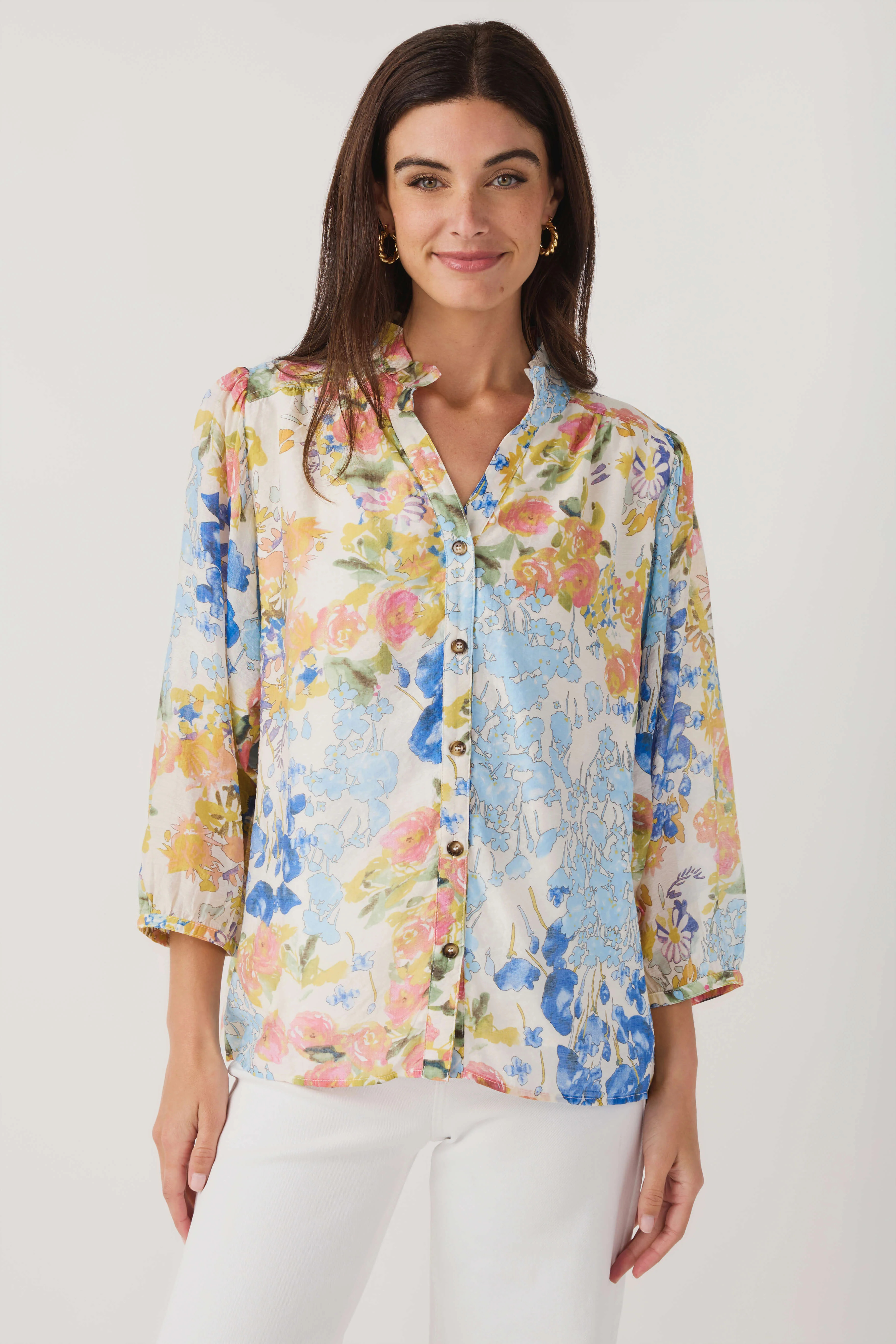 Jodifl Floral Chiffon Top | Social Threads