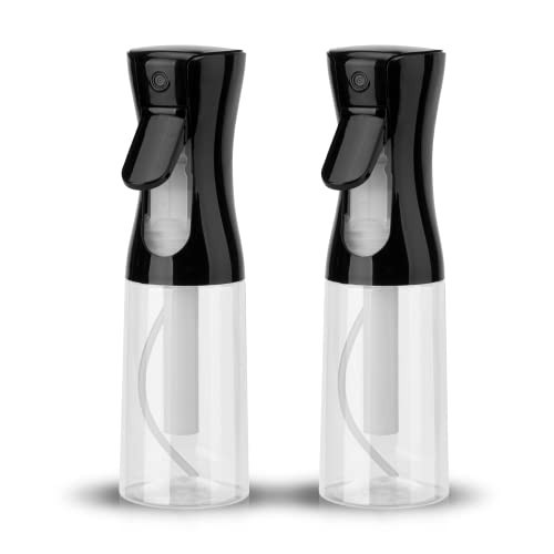 Continuous Spray Bottle 6.8 OZ/200 ML, Mister Spray Bottle For Hair, Fine Mist Water Spray Bottle for Salons, Hairstyling, Plants, Skin Care, Cleaning（Clear Black,2Pack） | Amazon (CA)