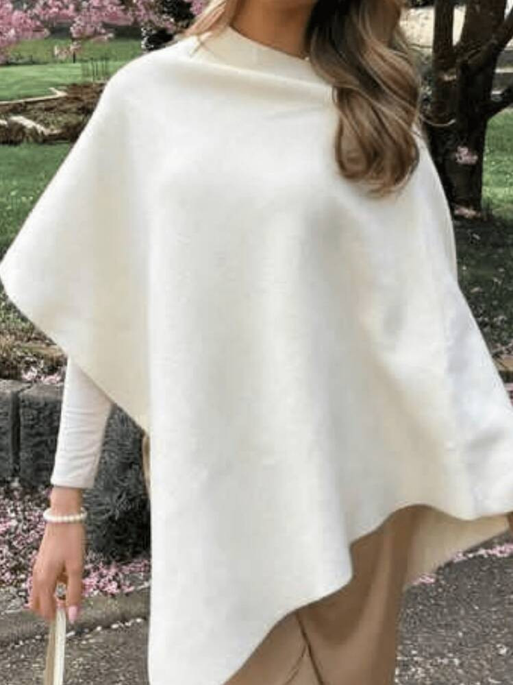 Boho Poncho For Women Y2K Elegant Open Front Shawl Wrap Irregular Loose Shoulder Cover Up Solid Color Lightweight Knitted Poncho Capefor Pullover Sweater Top For Evening Party, Wedding, Bridal, Daily Casual Wear | SHEIN