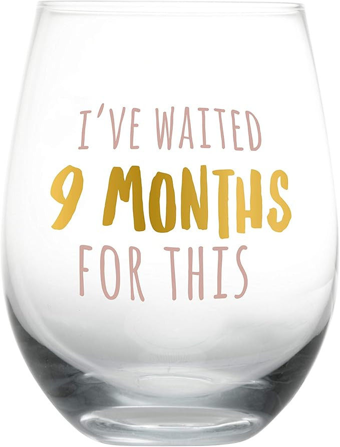 Pearhead I’ve Waited 9 Months For This Stemless Wine Glass, Perfect for Mother’s Day, Ideal G... | Amazon (US)