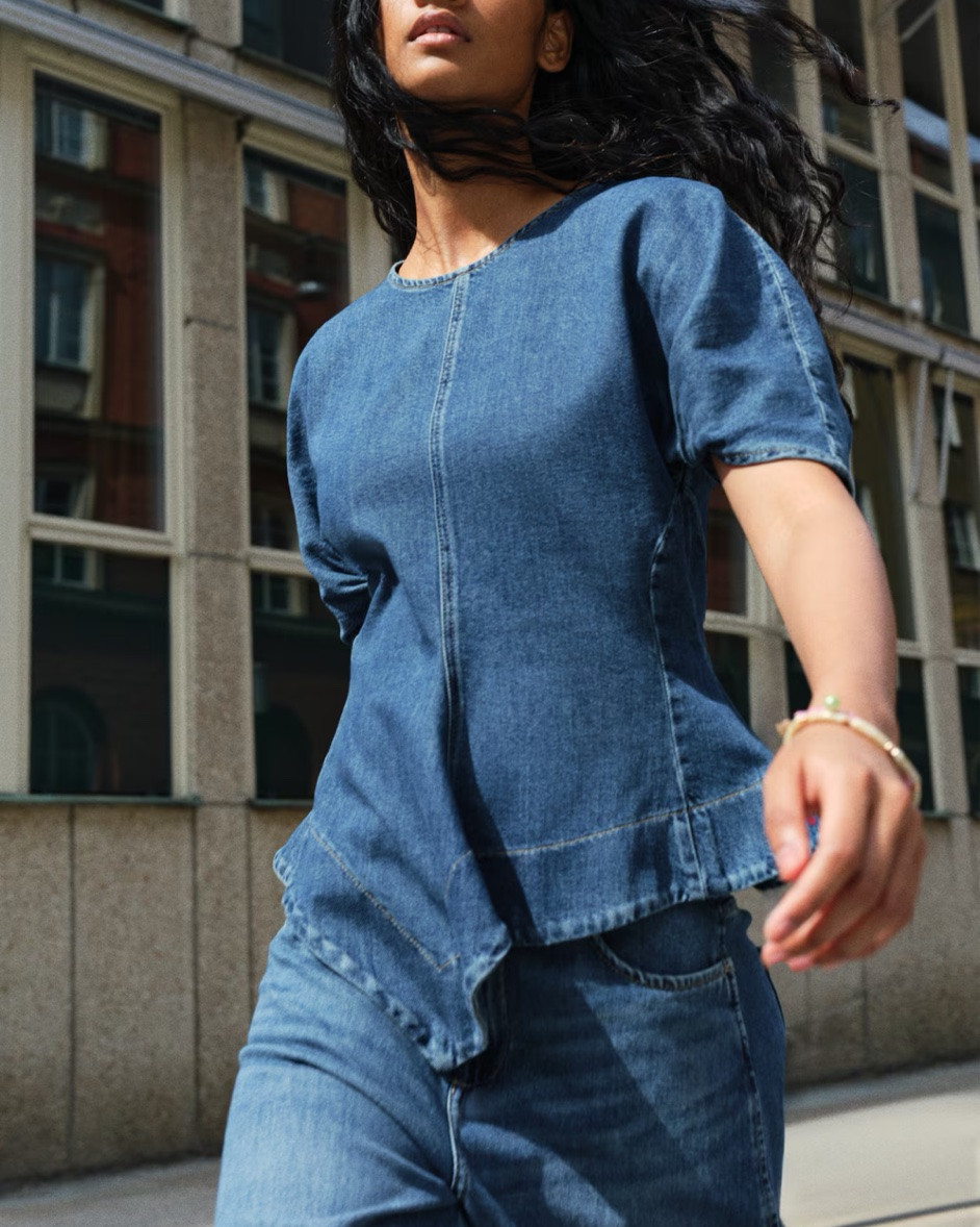 Denim fit and flare top

#LTKSeasonal
