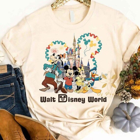 Vintage Walt Disney World shirt, Disney Character Shirt, Mickey and Friend, Magic Kingdom, Disney... | Etsy (US)