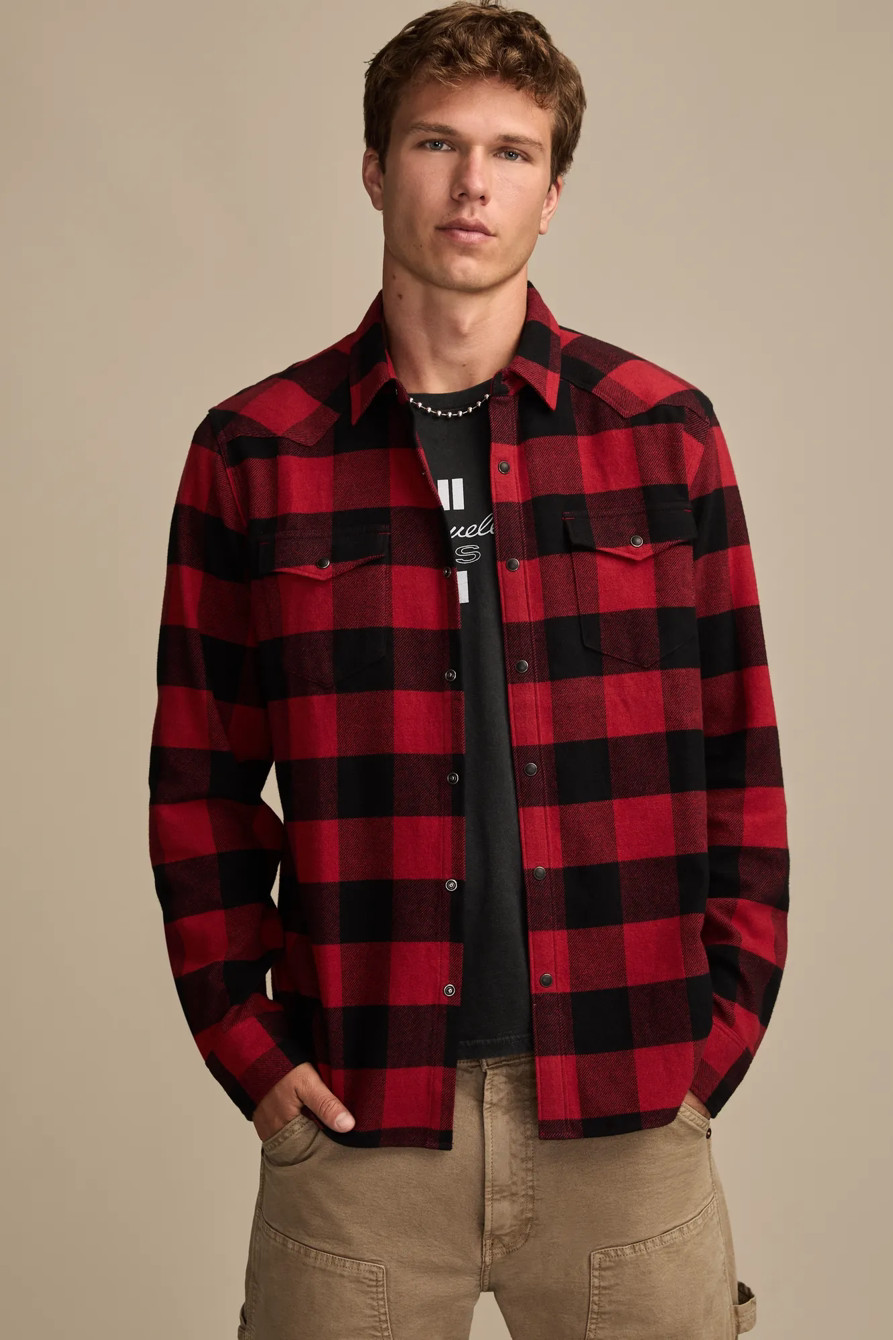 CLOUD SOFT FLANNEL WESTERN SHIRT | Lucky Brand