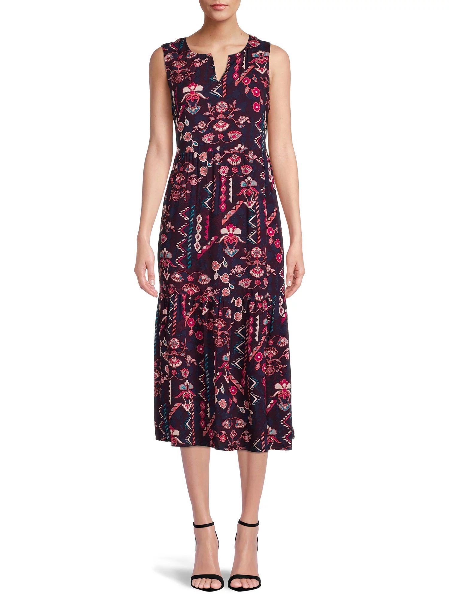 Beachlunchlounge Ireana Printed Sleeveless Dress, Womens - Walmart.com | Walmart (US)