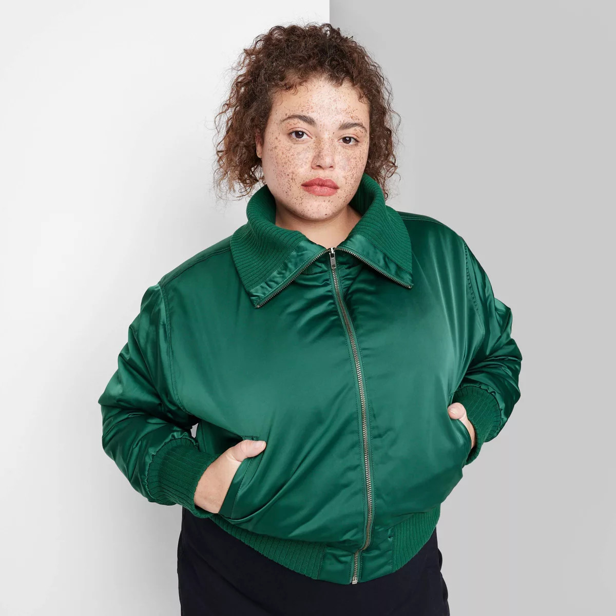 Women's Satin Bomber Jacket - Wild Fable™ | Target