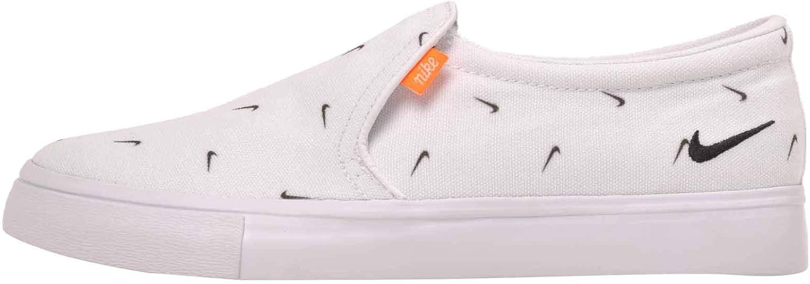 Nike Women's Court Royale AC Slip On Fashion Shoes White Black Size | Amazon (US)