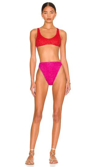 Lumiere 90s Bikini Set in Red & Fuchsia | Revolve Clothing (Global)