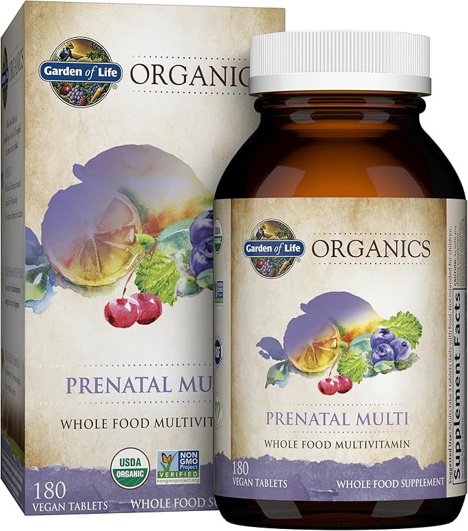 Garden of Life Organics Women’s Prenatal Multivitamin with Vitamin D3, B6, B12, C & Iron, Folat... | Amazon (US)