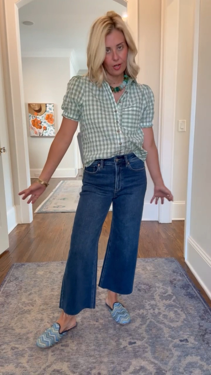 Love a gingham print and this top is such a yes!! 
Top - small
Jeans - 26P
Shoes - 8 tts

#LTKdayinmylife #LTKootd #LTKmomlife