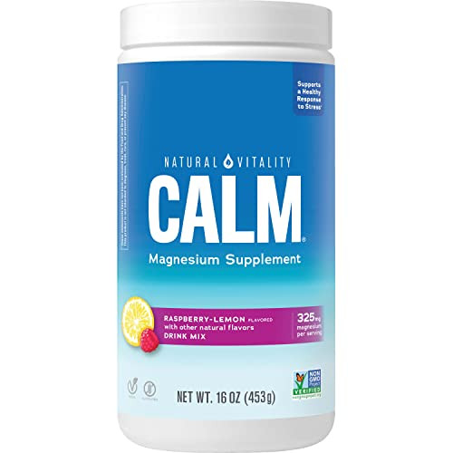 Natural Vitality Calm, Magnesium Citrate Supplement, Anti-Stress Drink Mix Powder - Gluten Free, ... | Amazon (US)