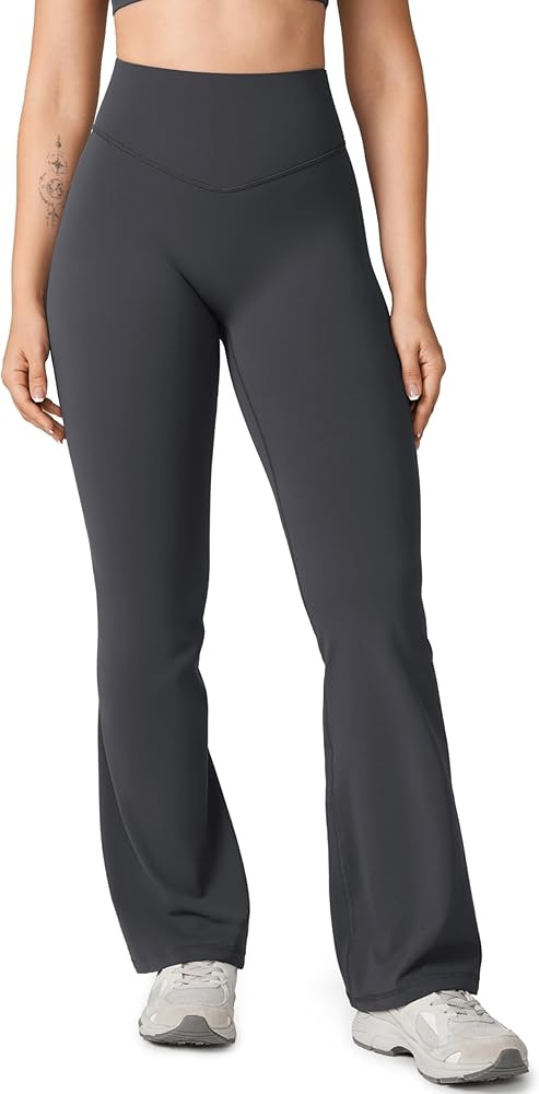 Hugcurve No Front Seam High Waisted Flare Leggings for Women Bootcut Yoga Pants Buttery Soft - 29... | Amazon (US)