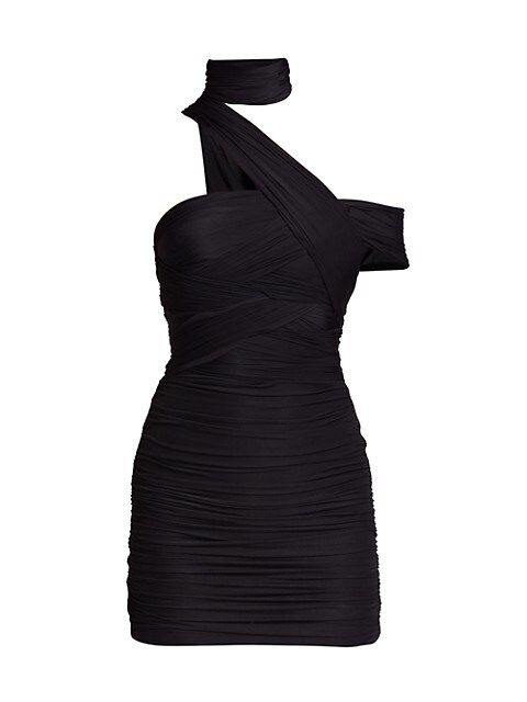 Alexander Wang Ruched One-Shoulder Mini Dress | Saks Fifth Avenue