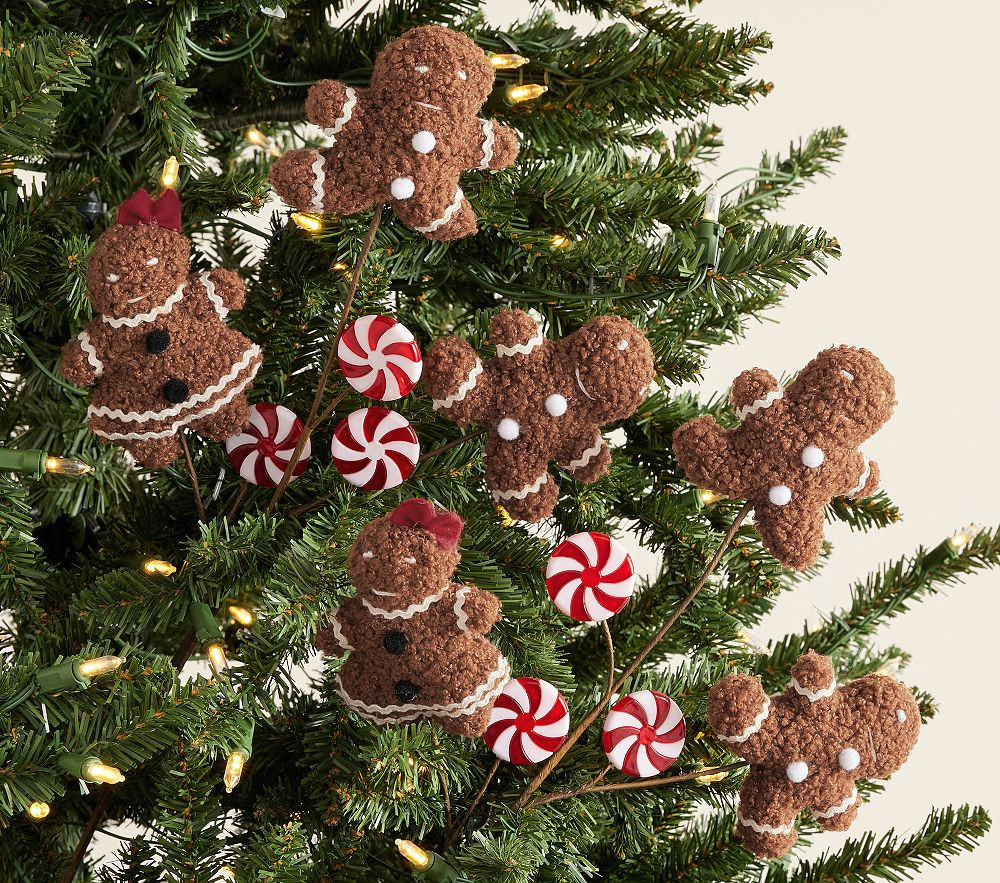 Gingerbread Tree Picks, Set of 2 | Pottery Barn Kids