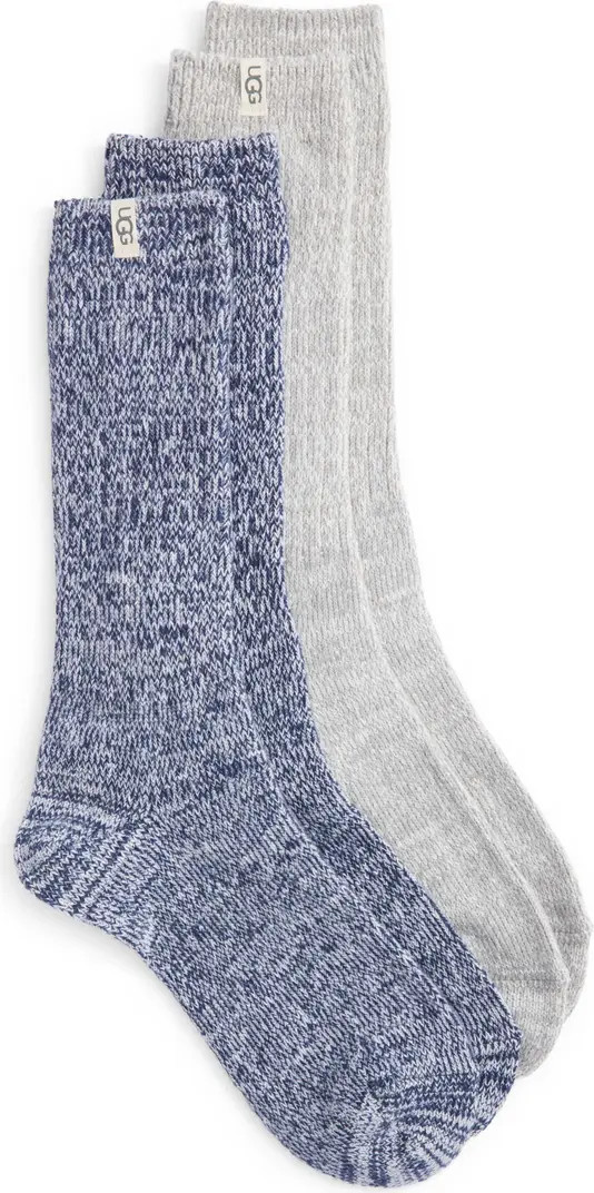 2-Pack Slouchy Ribbed Crew Socks | Nordstrom