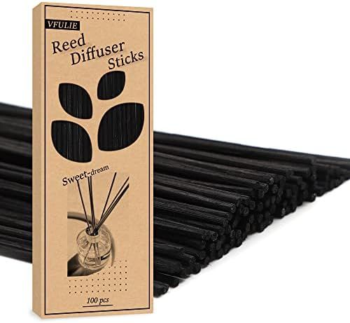 VFULIE 100PCS Reed Diffuser Sticks, 10 Inch Natural Rattan Wood Sticks Essential Oil Aroma Diffuser  | Amazon (US)