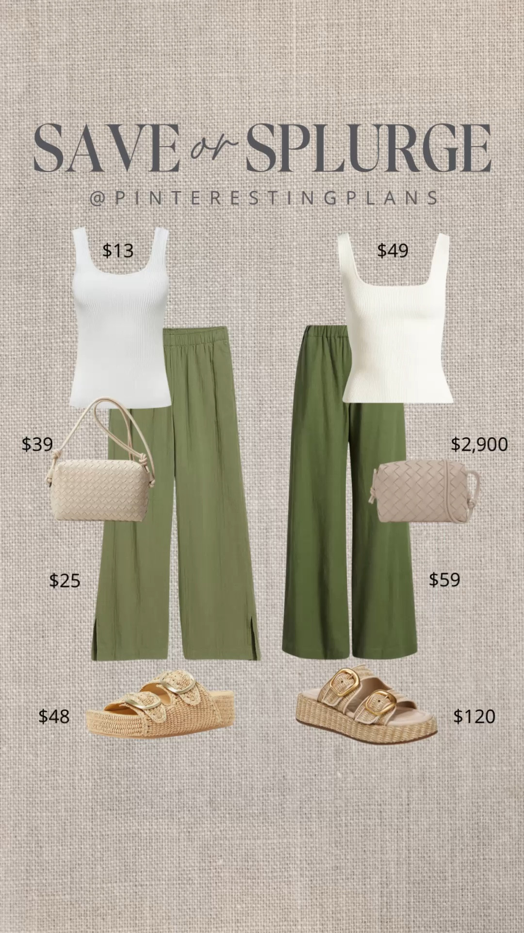 Save or splurge wide leg linen pants outfit. I love adding woven accessories to add texture to a basic outfit. This crossbody and the platform sandals are 😍. Both are amazon finds!

#LTKItBag #LTKFindsUnder50 #LTKShoeCrush