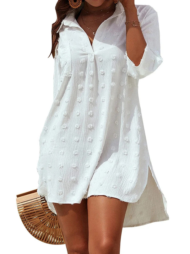 SHINE UP Summer Swimsuit Coverups for Womens Chiffon Bikini Swimwear Beach Cover-Ups Ladies Loose... | Walmart (US)